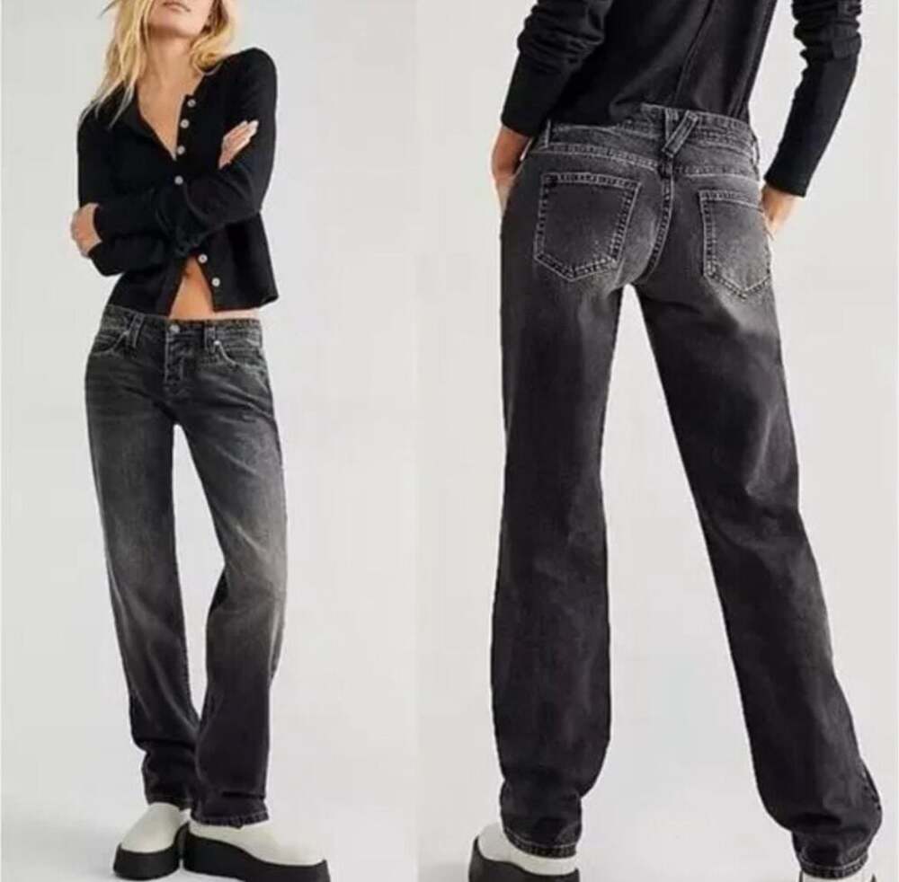 Free People We The Free Shelby Low-Rise Boyfriend Jeans Size 26